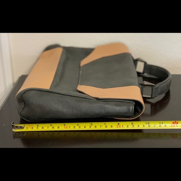 Gray and Peach Poverty Flats Messenger Bag - Picture 7 of 11